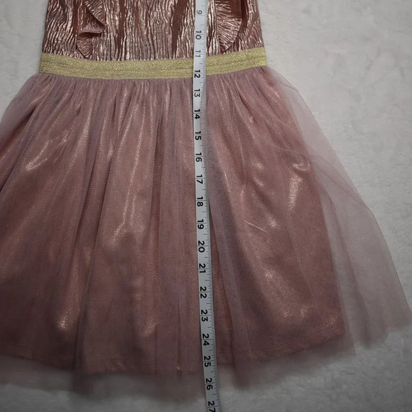 Nannette Kids Pink Dress Metallic Sz 6X Sparkly Tulle Party Princess Ballerina - Picture 11 of 16